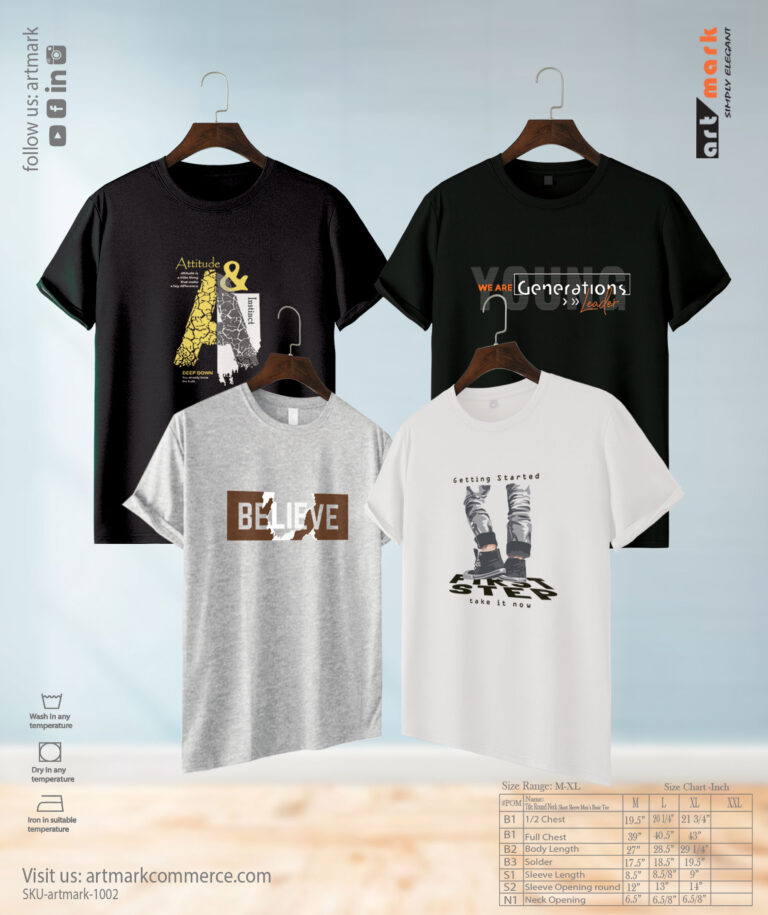 Men’s Regular Round Neck T-shirt Combo-1