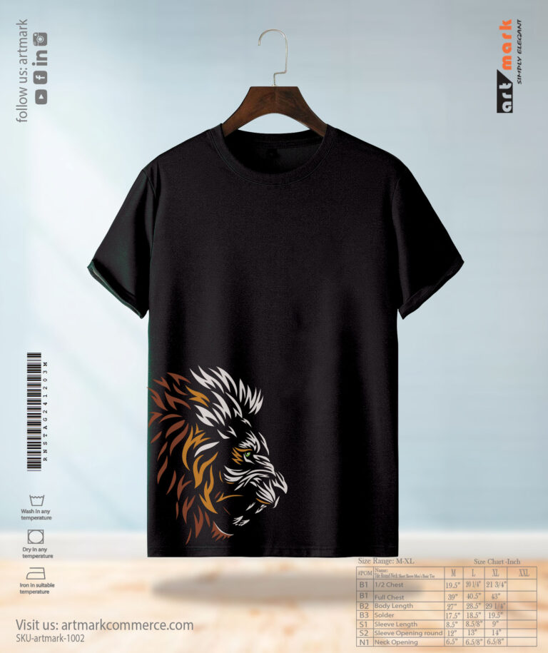 Men’s Regular Round Neck Tiger T-shirt